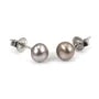 Boucle d'oreille argent 925 perle d'eau douce 6mm x 2pcs