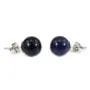 Boucle d'oreille argent 925labradorite 6mm  x 2pcs