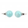 Boucle d'oreille amazonite 10mm, en argent 925 x 2pcs