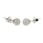 Boucle d'oreille argent 925 labradorite 6mm  x 2pcs