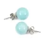 Boucle d'oreille amazonite 12mm, en argent 925 x 2pcs