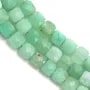 Chrysoprase de forme cube facettée 3.5-4mm x 40cm