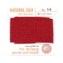 Silk bead cord 0.3mm with  needle attached gray x 2m