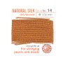 Fil de soie 1.02mm attaché à une aiguille cornaline x 2m