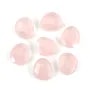 Colgante gota de Cuarzo Rosa con ojo - 12x14mm x 1pc