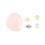 Rose Quartz pendant with eye - 12x14mm x 1pc