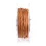 Cordonnet coton ciré cornaline 1mm  x 20m