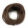Cordonnet coton ciré brun foncé 2.5mm  x 5m