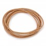 Ruban de cuir de chevreau naturel 1.3mm x 1m