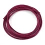 Ruban de cuir de chevreau fuschia 1.3mm x 1m