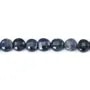 Saphir bleu, de forme ronde plate facetté, mesurant 4mm x 40cm