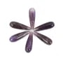 Ametista semi-perfurada gota 7x23mm x 1pc