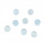 Cabochon aquamarine  round 8mm x 1pc
