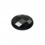 Onice nero ovale sfaccettato cabochon 10x14mm x 1pc