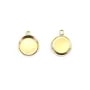 Juego de colgante relleno de oro para cabujón redondo 6mm x 1pc