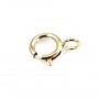 Chiusura a molla riempita d'oro 5 mm - anello chiuso x 2 pezzi