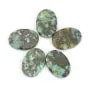 Afrikanischer Türkis Cabochon flach oval 10x14mm x 1pc