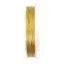 Fil câblé acier 7 brins gainé nylon doré 0.4mm x 100m