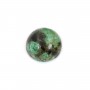 Cabochão redondo de turquesa africana 5mm x 2pcs