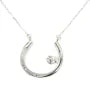 Chaîne en argent 925 rhodié maille ovale & zirconium pour perle semi percé x 45cm