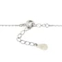 Chaîne en argent 925 rhodié  maille ovale & zirconium pour perle semi percé x 40cm