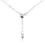 Chaîne en argent 925 rhodié maille ovale pour perle semi percéex 45cm