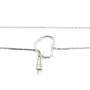 Chaîne en argent 925 rhodié maille carré pour perle semi percé x 45cm