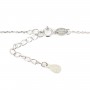 Chaîne en argent 925 rhodié  maille ovale & zirconium pour perle semi percé x 45cm