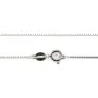 Chaîne maille carré 0.7mm en Argent 925 rhodié x 45cm