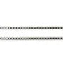 Chaîne maille carré 0.7mm en Argent 925 rhodié x 40cm
