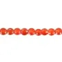 Agate rouge rond plat facetté 4mm x 40cm