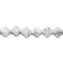 Howlite trèfle facetté 10mm x 40cm