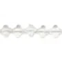 Rock Crystal Faceted Clover 10mm x 1pc