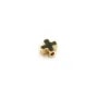 Intercalary heart stuck  by "flash" Gold on brass 4.3x5mm x 8pcs