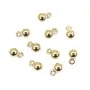 Breloque en Gold Filled, en forme de boule avec anneau, 3mm x 2pcs