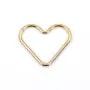 Intercalaire de forme coeur en gold filled 14 carats 15mm x 1pc