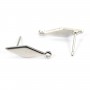 Clous d'oreilles 4.5x14.5mm, doré sur laiton x 2pcs