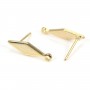 Clous d'oreilles 4.5x14.5mm, doré sur laiton x 2pcs