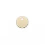 Breloque médaille à graver 1côté en gold-filled, 4mm x 2pcs