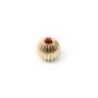 BOULE STRIEES 5X1.5MM GOLD FILLED 14 CARAT 1.37G10PCS