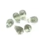 Prasiolite, in the shape of a faceted drop x 1pc