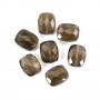 Smoked quartz rectangular faceted 8x10mm x 1pc