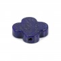 Lapis lazuli bleu, en forme de trèfle, 18mm x 1pc