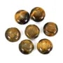 Oeil de tigre rond plat 10mm x 10pcs