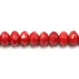 Bamboo mer teinte rouge Rondelle Facette