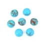 Cabochon turquoise reconstituée rond 6mm x 4pcs