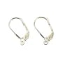 Leverbacks, 925 Sterling Silver  Rhodie 17x9mm x 2pcs