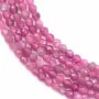 Ruby, de forme ronde facettée, 2mm x 39cm