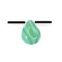 Green agate flat drop 10x14mm x 40cm