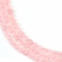 Quartz rose ronde plate 8mm x 40cm